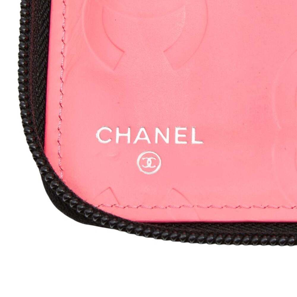 CHANEL Authentic Black Leather Logo Wallet - Picture 11 of 12